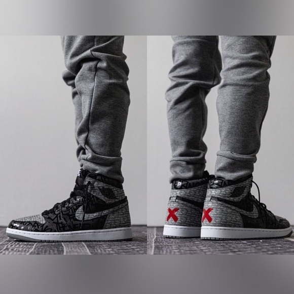 Nike Air Jordan 1 Rebellionaire Sneakers Retro High OG Black 9 Grey - Picture 12 of 12
